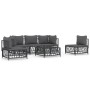 Gartenmöbel-Set 6-teilig und anthrazitgraue Stahlkissen von vidaXL, Gartensets - Ref: Foro24-3186841, Preis: 513,96 €, Rabatt: %