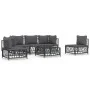 Juego muebles de jardín 6 pzas y cojines acero gris antracita de vidaXL, Conjuntos de jardín - Ref: Foro24-3186841, Precio: 5...