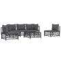 Juego muebles de jardín 6 pzas y cojines acero gris antracita de vidaXL, Conjuntos de jardín - Ref: Foro24-3186841, Precio: 5...