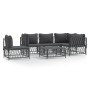 6-teiliges Gartenmöbel-Set mit anthrazitgrauen Stahlkissen von vidaXL, Gartensets - Ref: Foro24-3186887, Preis: 512,66 €, Rab...