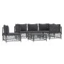 6-teiliges Gartenmöbel-Set mit anthrazitgrauen Stahlkissen von vidaXL, Gartensets - Ref: Foro24-3186887, Preis: 505,61 €, Rab...