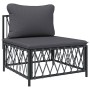 6-teiliges Gartenmöbel-Set mit anthrazitgrauen Stahlkissen von vidaXL, Gartensets - Ref: Foro24-3186887, Preis: 512,66 €, Rab...