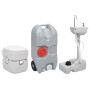 Toilet set with sink and portable water tank for camping by vidaXL, Camping and hiking - Ref: Foro24-3186671, Price: 383,06 €...