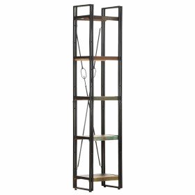 Estantería de 5 niveles madera maciza reciclada 40x30x180 cm