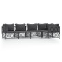 5-teiliges Gartenmöbel-Set mit anthrazitfarbenen Stahlkissen von vidaXL, Gartensets - Ref: Foro24-3186873, Preis: 458,59 €, R...