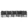 5-teiliges Gartenmöbel-Set mit anthrazitfarbenen Stahlkissen von vidaXL, Gartensets - Ref: Foro24-3186873, Preis: 452,39 €, R...