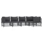 5-teiliges Gartenmöbel-Set mit anthrazitfarbenen Stahlkissen von vidaXL, Gartensets - Ref: Foro24-3186873, Preis: 458,59 €, R...