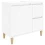 Set de muebles de baño 3 piezas madera contrachapada blanco