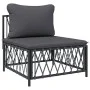 5-teiliges Gartenmöbel-Set mit anthrazitfarbenen Stahlkissen von vidaXL, Gartensets - Ref: Foro24-3186873, Preis: 452,39 €, R...