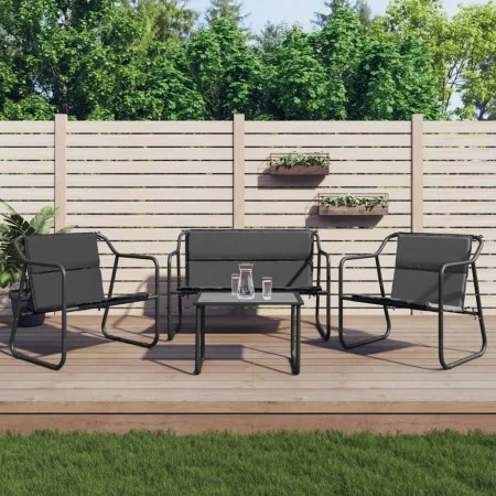 Gartenmöbel-Set 4-teilig mit anthrazitgrauen Stahlkissen. von vidaXL, Gartensets - Ref: Foro24-3186934, Preis: 175,23 €, Raba...