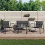 Gartenmöbel-Set 4-teilig mit anthrazitgrauen Stahlkissen. von vidaXL, Gartensets - Ref: Foro24-3186934, Preis: 175,23 €, Raba...
