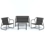 Juego muebles de jardín 4 pzas y cojines acero gris antracita by vidaXL, Garden sets - Ref: Foro24-3186934, Price: 179,91 €, ...