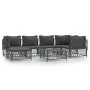 7-teiliges Gartenmöbel-Set mit anthrazitfarbenen Stahlkissen von vidaXL, Gartensets - Ref: Foro24-3186895, Preis: 559,37 €, R...