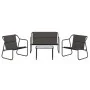 Gartenmöbel-Set 4-teilig mit anthrazitgrauen Stahlkissen. von vidaXL, Gartensets - Ref: Foro24-3186934, Preis: 175,23 €, Raba...