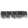 7-teiliges Gartenmöbel-Set mit anthrazitfarbenen Stahlkissen von vidaXL, Gartensets - Ref: Foro24-3186895, Preis: 559,37 €, R...