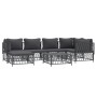 7-teiliges Gartenmöbel-Set mit anthrazitfarbenen Stahlkissen von vidaXL, Gartensets - Ref: Foro24-3186895, Preis: 567,01 €, R...