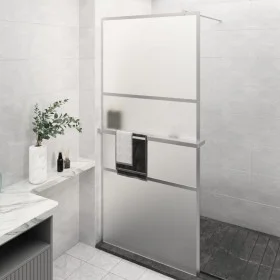 Duschwand mit Regal aus ESG-Glas und verchromtem Aluminium 80x195 cm. von vidaXL, Duschwände und Duschwände - Ref: Foro24-318...
