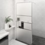 Duschwand mit Regal aus ESG-Glas und verchromtem Aluminium 80x195 cm. von vidaXL, Duschwände und Duschwände - Ref: Foro24-318...