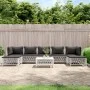 8-teiliges Gartenmöbel-Set mit Kissen aus weißem Stahl von vidaXL, Gartensets - Ref: Foro24-3186906, Preis: 458,29 €, Rabatt: %