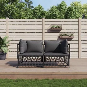 Gartenmöbel-Set 2-teilig und anthrazitgraue Stahlkissen von vidaXL, Gartensets - Ref: Foro24-3186813, Preis: 182,47 €, Rabatt: %