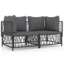 Garden furniture set 2 pieces and anthracite gray steel cushions by vidaXL, Garden sets - Ref: Foro24-3186813, Price: 182,47 ...
