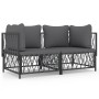 Gartenmöbel-Set 2-teilig und anthrazitgraue Stahlkissen von vidaXL, Gartensets - Ref: Foro24-3186813, Preis: 184,75 €, Rabatt: %