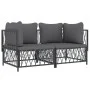 Garden furniture set 2 pieces and anthracite gray steel cushions by vidaXL, Garden sets - Ref: Foro24-3186813, Price: 182,47 ...