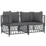 Gartenmöbel-Set 2-teilig und anthrazitgraue Stahlkissen von vidaXL, Gartensets - Ref: Foro24-3186813, Preis: 184,75 €, Rabatt: %