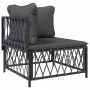 Garden furniture set 2 pieces and anthracite gray steel cushions by vidaXL, Garden sets - Ref: Foro24-3186813, Price: 182,47 ...