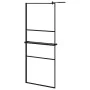 Duschwand mit ESG-Glasablage und schwarzem Aluminium 80x195 cm von vidaXL, Duschwände und Duschwände - Ref: Foro24-3185451, P...