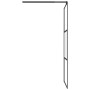 Duschwand mit ESG-Glasablage und schwarzem Aluminium 80x195 cm von vidaXL, Duschwände und Duschwände - Ref: Foro24-3185451, P...