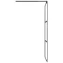 Shower screen with ESG glass shelf and black aluminum 80x195 cm by vidaXL, Shower walls and screens - Ref: Foro24-3185451, Pr...