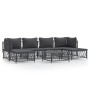 7-piece garden furniture set with anthracite steel cushions by vidaXL, Garden sets - Ref: Foro24-3186903, Price: 530,92 €, Di...