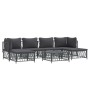 7-piece garden furniture set with anthracite steel cushions by vidaXL, Garden sets - Ref: Foro24-3186903, Price: 530,92 €, Di...