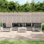 Juego de muebles de jardín 7 piezas con cojines acero blanco de vidaXL, Conjuntos de jardín - Ref: Foro24-3186888, Precio: 45...