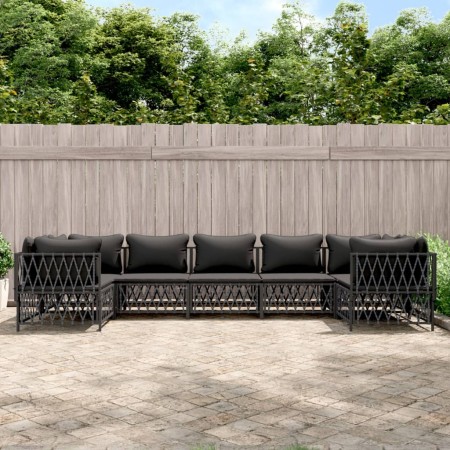 Gartenmöbel-Set 7-teilig und anthrazitgraue Stahlkissen von vidaXL, Gartensets - Ref: Foro24-3186923, Preis: 637,98 €, Rabatt: %