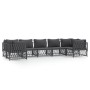 Garden furniture set 7 pieces and anthracite gray steel cushions by vidaXL, Garden sets - Ref: Foro24-3186923, Price: 637,98 ...