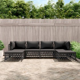 6-piece garden furniture set, steel with anthracite cushions by vidaXL, Garden sets - Ref: Foro24-3186901, Price: 476,95 €, D...