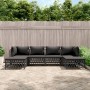 6-teiliges Gartenmöbel-Set aus Stahl mit anthrazitfarbenen Kissen von vidaXL, Gartensets - Ref: Foro24-3186901, Preis: 476,95...