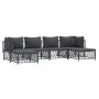 6-teiliges Gartenmöbel-Set aus Stahl mit anthrazitfarbenen Kissen von vidaXL, Gartensets - Ref: Foro24-3186901, Preis: 470,57...