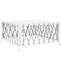 7-teiliges Gartenmöbel-Set aus Stahl mit weißen Kissen von vidaXL, Gartensets - Ref: Foro24-3186910, Preis: 469,43 €, Rabatt: %