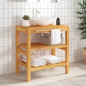 Waschbeckenunterschrank mit 2 Massivholzregalen 74x45x75 cm von vidaXL, Badezimmerwaschtische - Ref: Foro24-353955, Preis: 18...