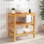 Washbasin cabinet with 2 solid wood shelves 74x45x75 cm by vidaXL, bathroom vanities - Ref: Foro24-353955, Price: 187,62 €, D...