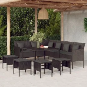 6-piece garden dining set with black synthetic rattan cushions by vidaXL, Garden sets - Ref: Foro24-3186650, Price: 491,61 €,...