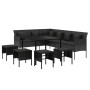 6-piece garden dining set with black synthetic rattan cushions by vidaXL, Garden sets - Ref: Foro24-3186650, Price: 501,97 €,...