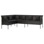 6-piece garden dining set with black synthetic rattan cushions by vidaXL, Garden sets - Ref: Foro24-3186650, Price: 501,97 €,...