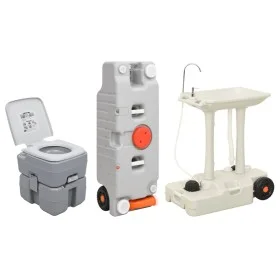 Toilet set with sink and portable water tank for camping by vidaXL, Camping and hiking - Ref: Foro24-3186677, Price: 526,83 €...