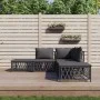 5-teiliges Gartenmöbel-Set mit anthrazitfarbenen Stahlkissen von vidaXL, Gartensets - Ref: Foro24-3186883, Preis: 381,83 €, R...