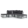 5-teiliges Gartenmöbel-Set mit anthrazitfarbenen Stahlkissen von vidaXL, Gartensets - Ref: Foro24-3186883, Preis: 387,08 €, R...