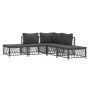 5-teiliges Gartenmöbel-Set mit anthrazitfarbenen Stahlkissen von vidaXL, Gartensets - Ref: Foro24-3186883, Preis: 381,83 €, R...
